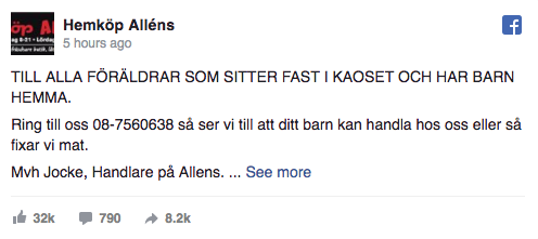 Hemköp Alléns fina inlägg efter attentatet i Stockholm Hemköp Alléns fina inlägg efter attentatet i Stockholm
